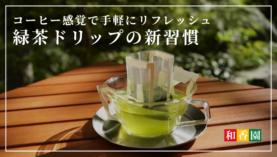 コーヒー感覚で手軽にリフレッシュ！緑茶ドリップの新習慣
